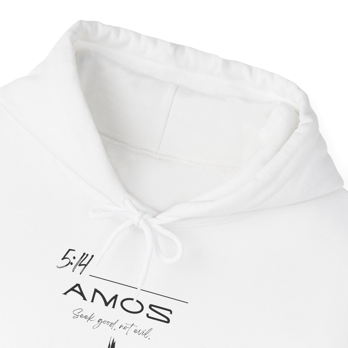 Amos 5:14 w/ Full Scripture on Back Unisex Heavy Blend™ Hooded Sweatshirt