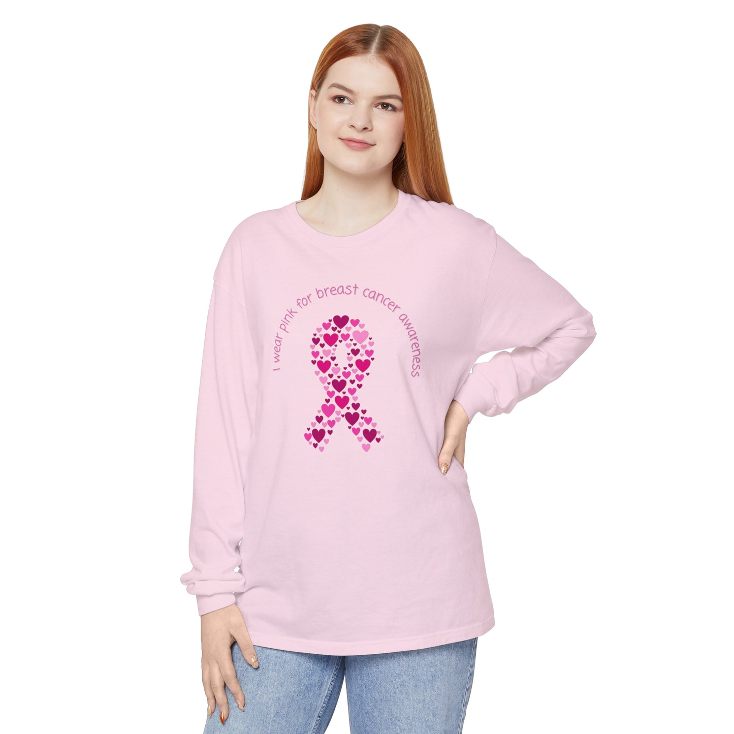 Breast Cancer Awareness Unisex Garment-dyed Long Sleeve T-Shirt