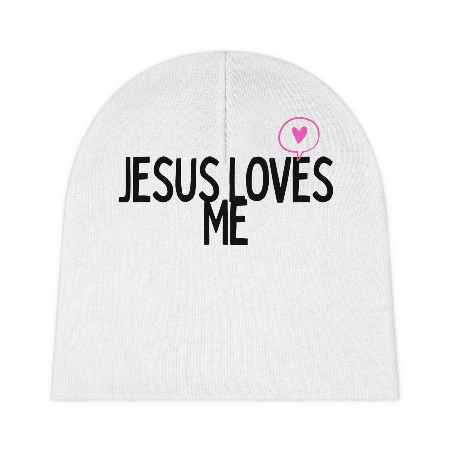 Jesus Loves Me Baby Beanie (AOP)