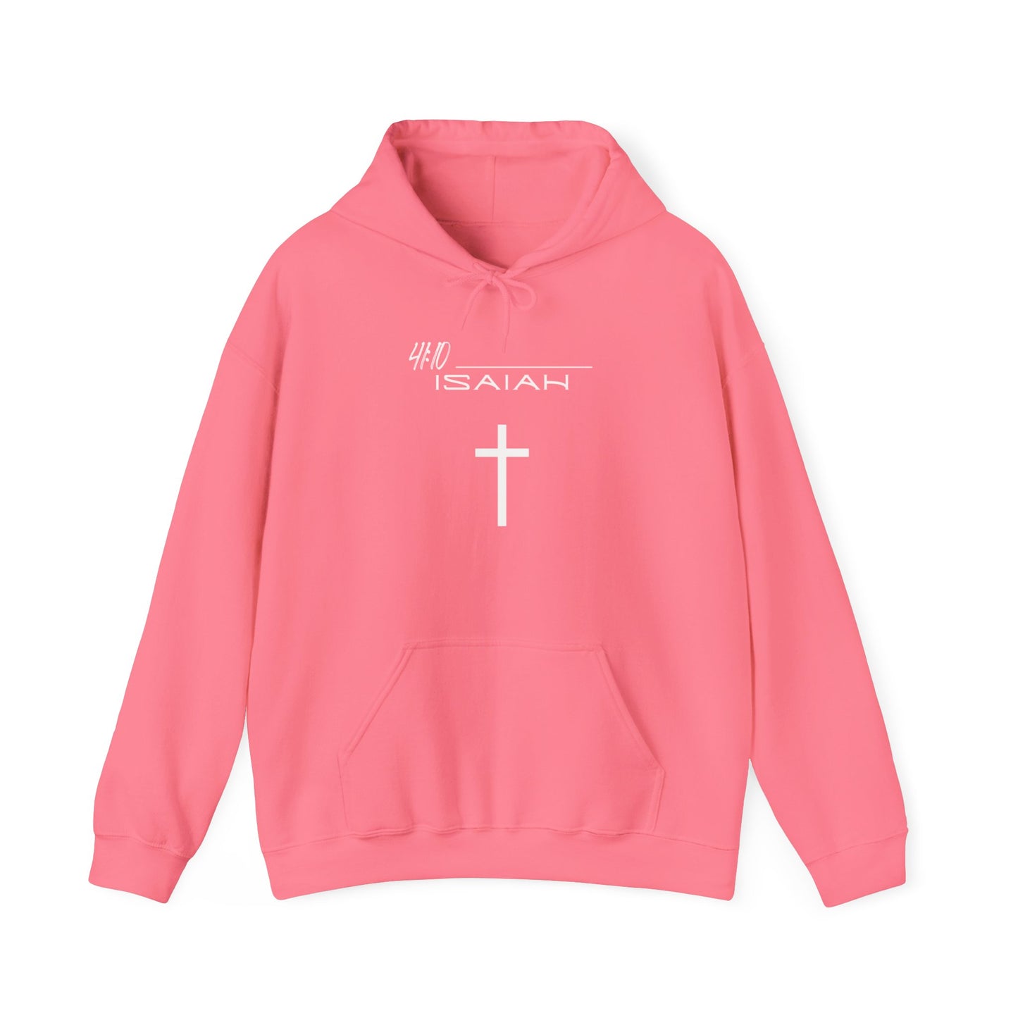 Isaiah 41:10 w/ Full Scripture On Back Unisex Heavy Blend™ Hooded Sweatshirt