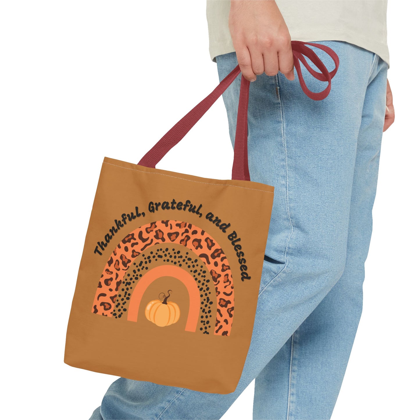 Thankful, Grateful, Blessed Tote Bag (AOP)