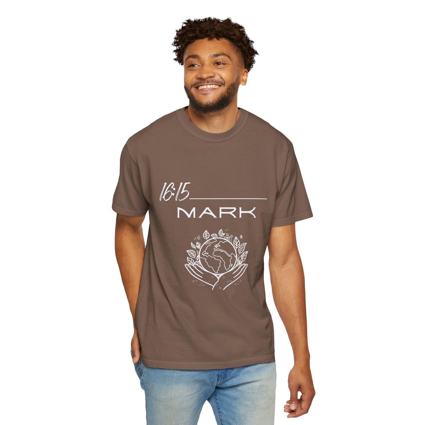 Mark 16:15 w/ Full Scripture on Back Unisex Garment-Dyed T-shirt