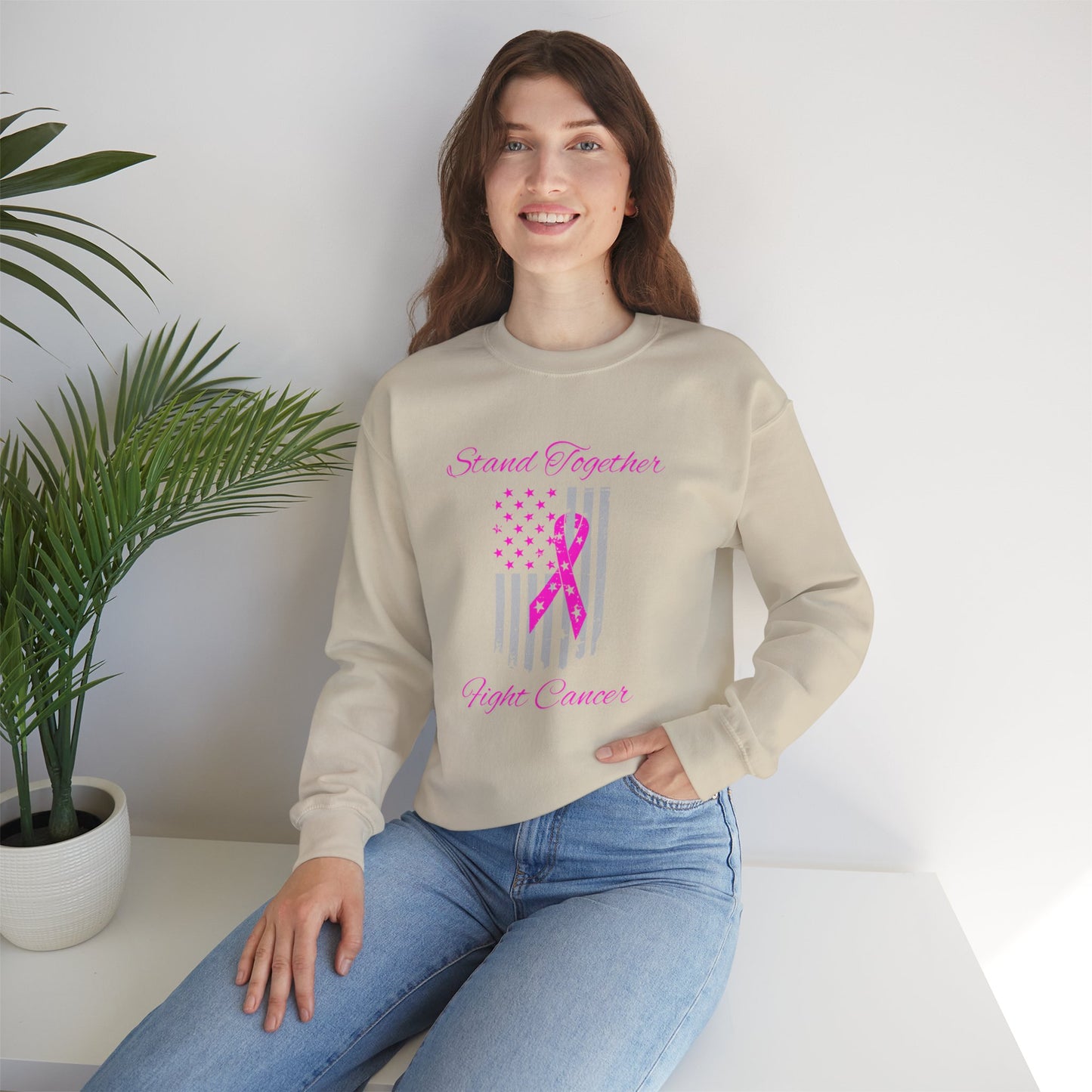 Stand Together Fight Breast Cancer Unisex Heavy Blend™ Crewneck Sweatshirt