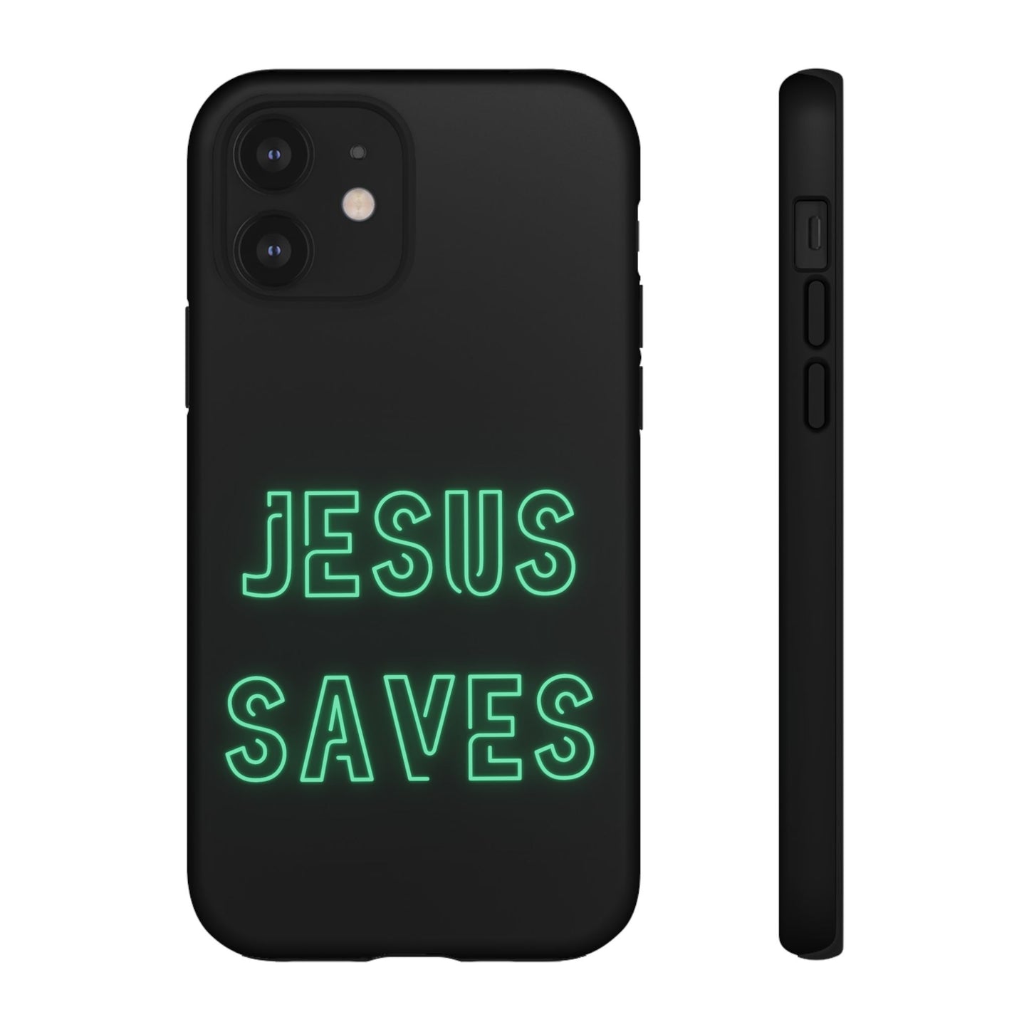 Jesus Saves Neon Signage Green Tough Cases