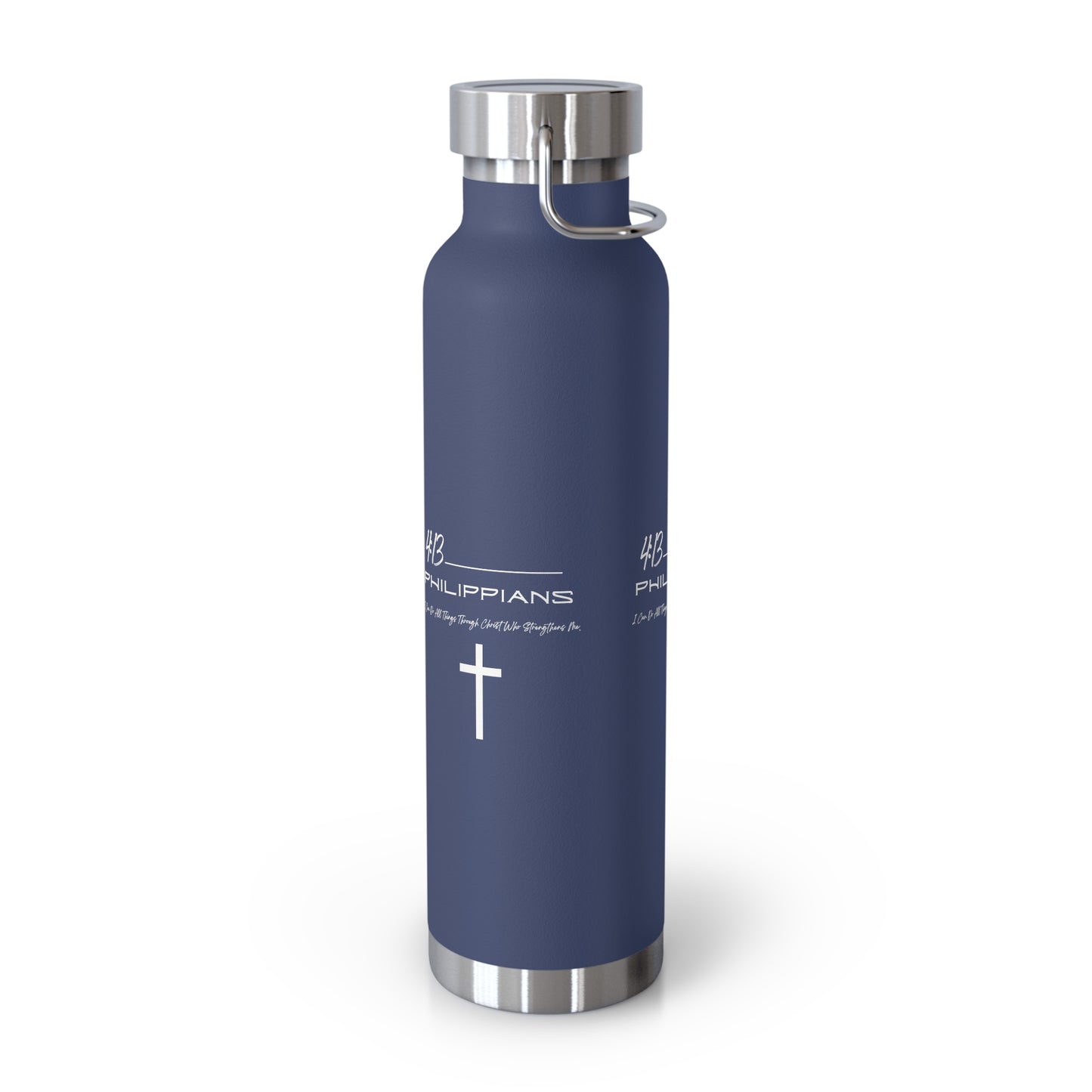 Philippians 4:13 Copper Vacuum Insulated Bottle, 22oz