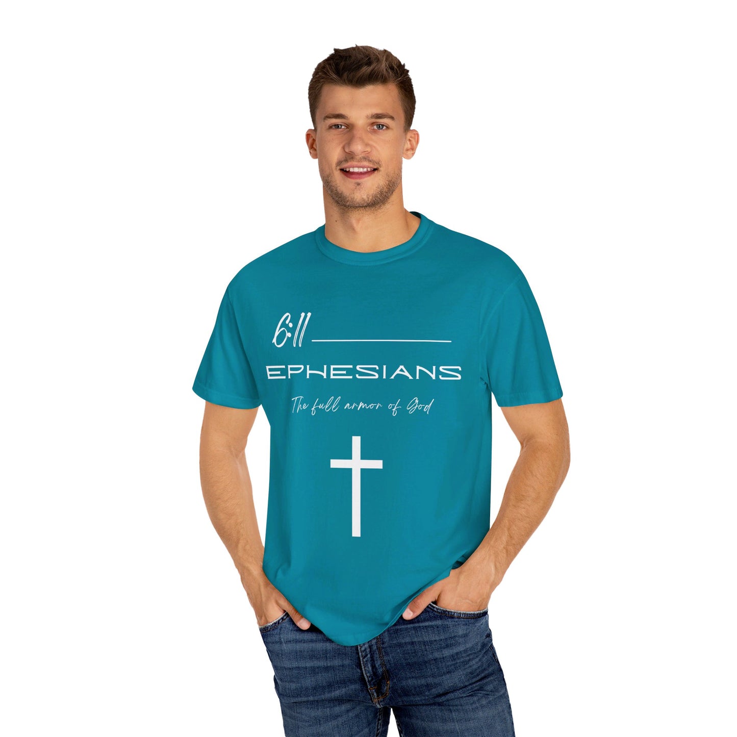 Ephesians 6:11 Armor of God Unisex Garment-Dyed T-shirt