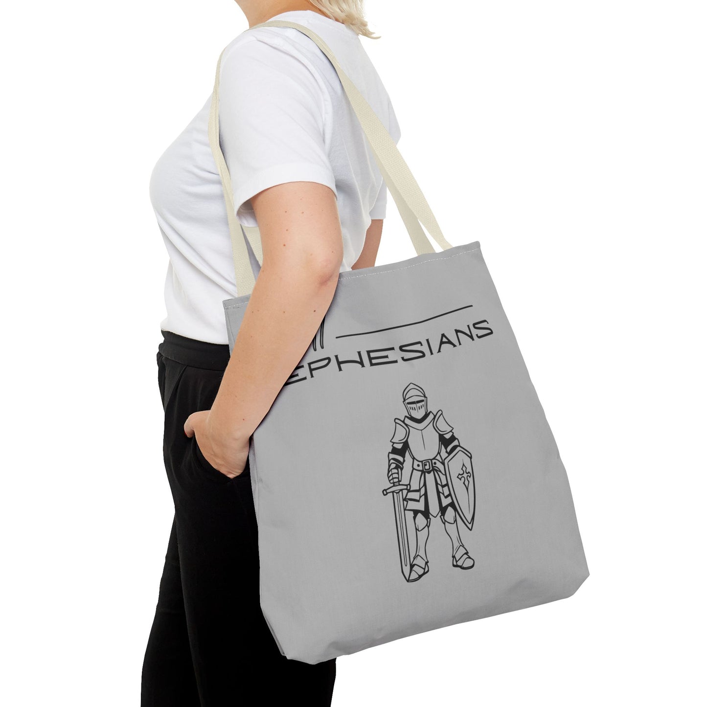 Ephesians 6:11 Full Armor of God Tote Bag (AOP)