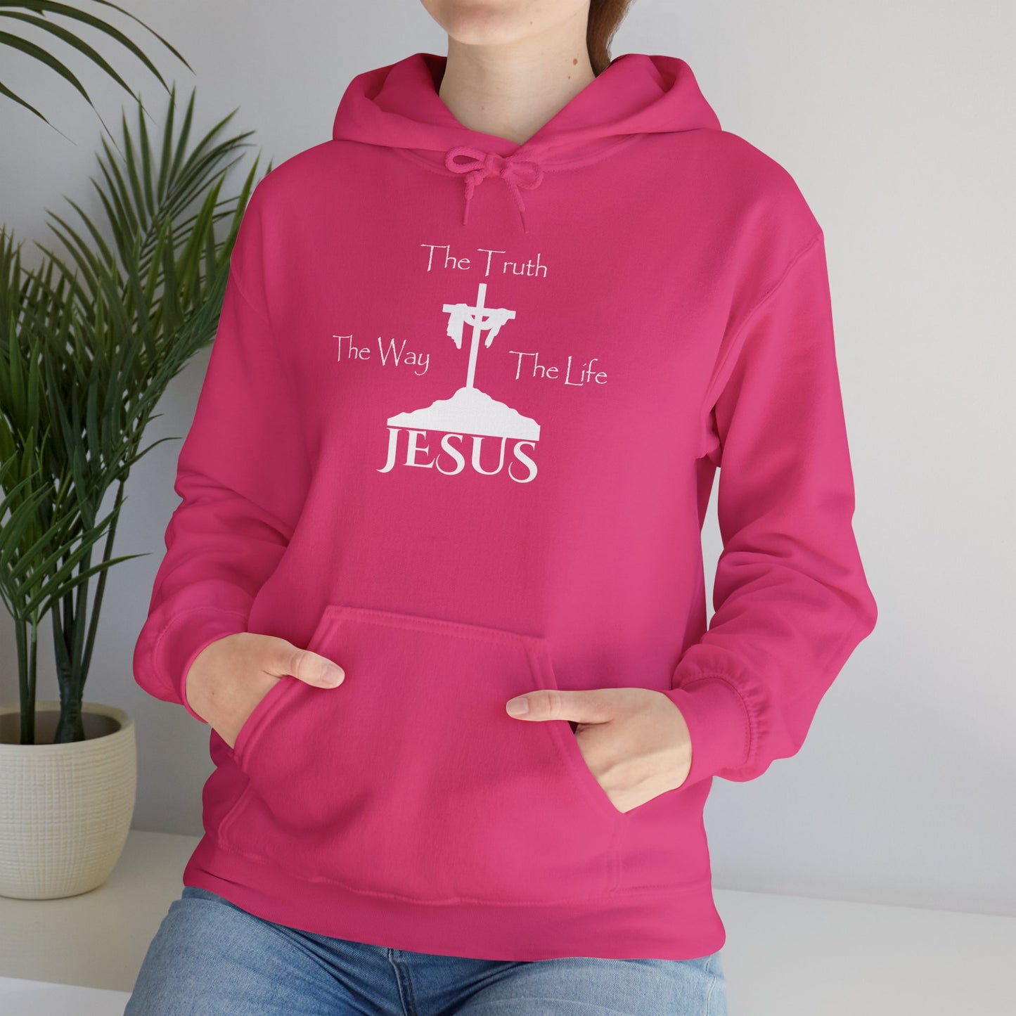 Jesus The Way The Truth The Life Unisex Heavy Blend™ Hooded Sweatshirt