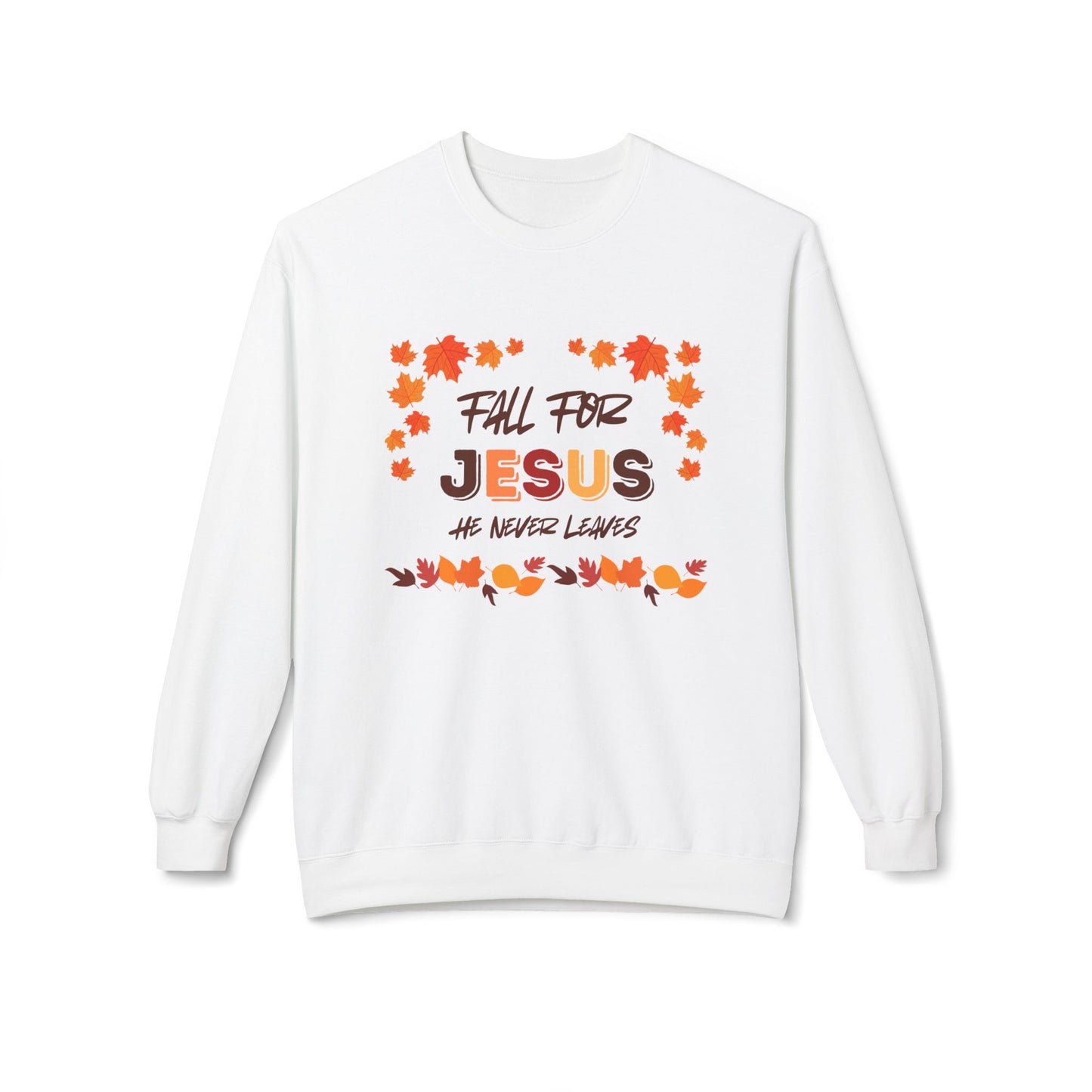 Fall For Jesus Harvest Unisex Midweight Softstyle Fleece Crewneck Sweatshirt