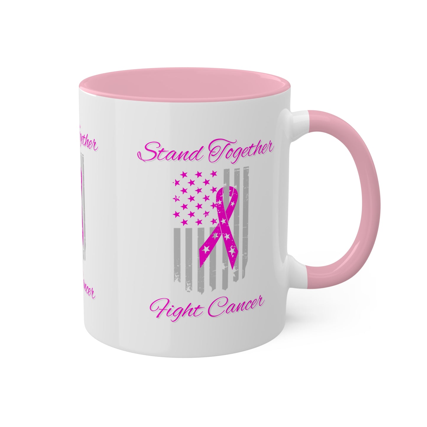 Stand Together Fight Breast Cancer Colorful Mugs, 11oz