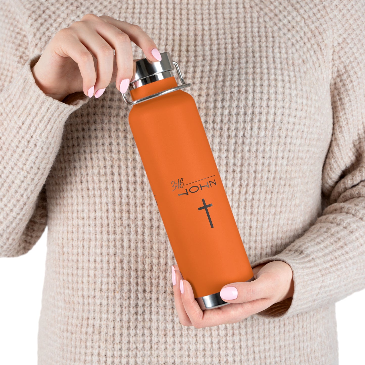 John 3:16 Copper Vacuum Insulated Bottle, 22oz