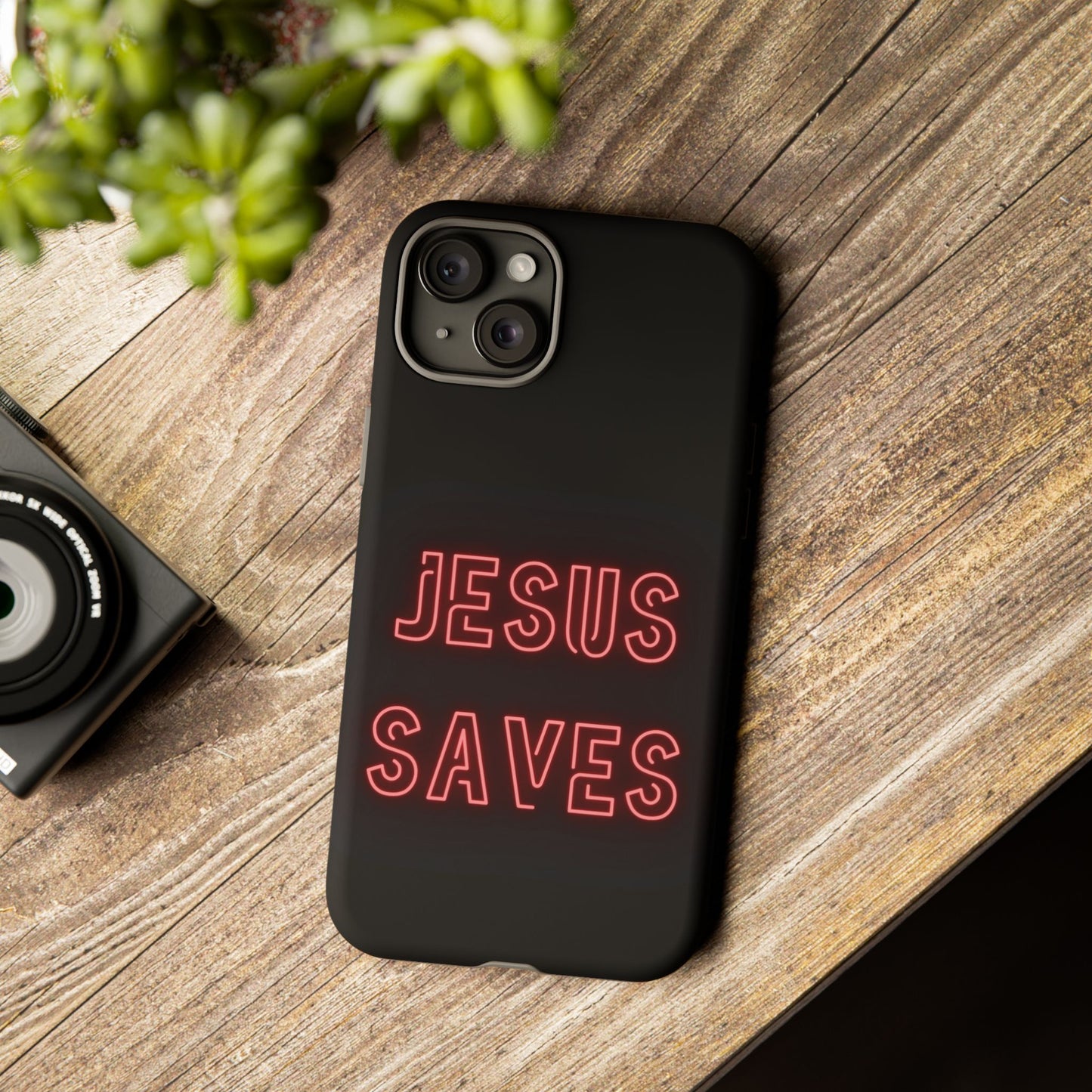 Jesus Saves Neon Signage Tough Cases Iphone Samsung Google