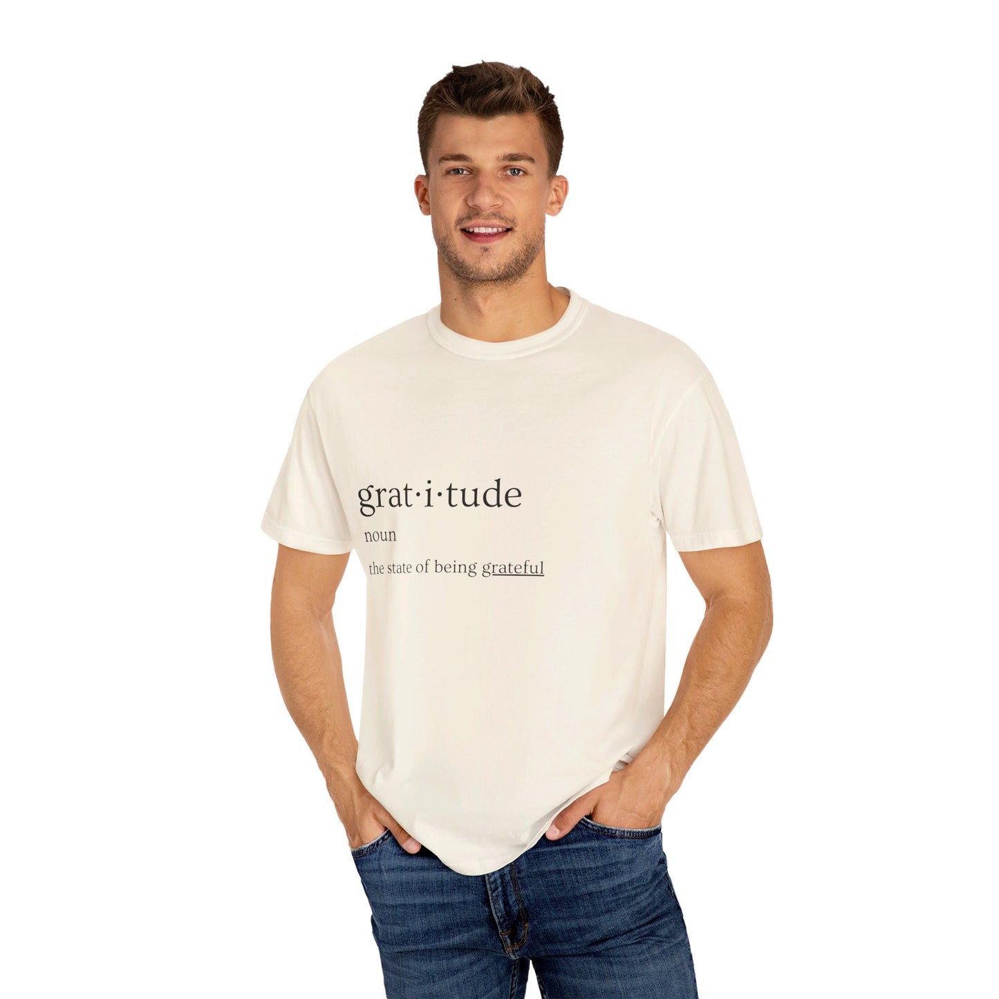 Gratitude Definition Unisex Garment-Dyed T-shirt