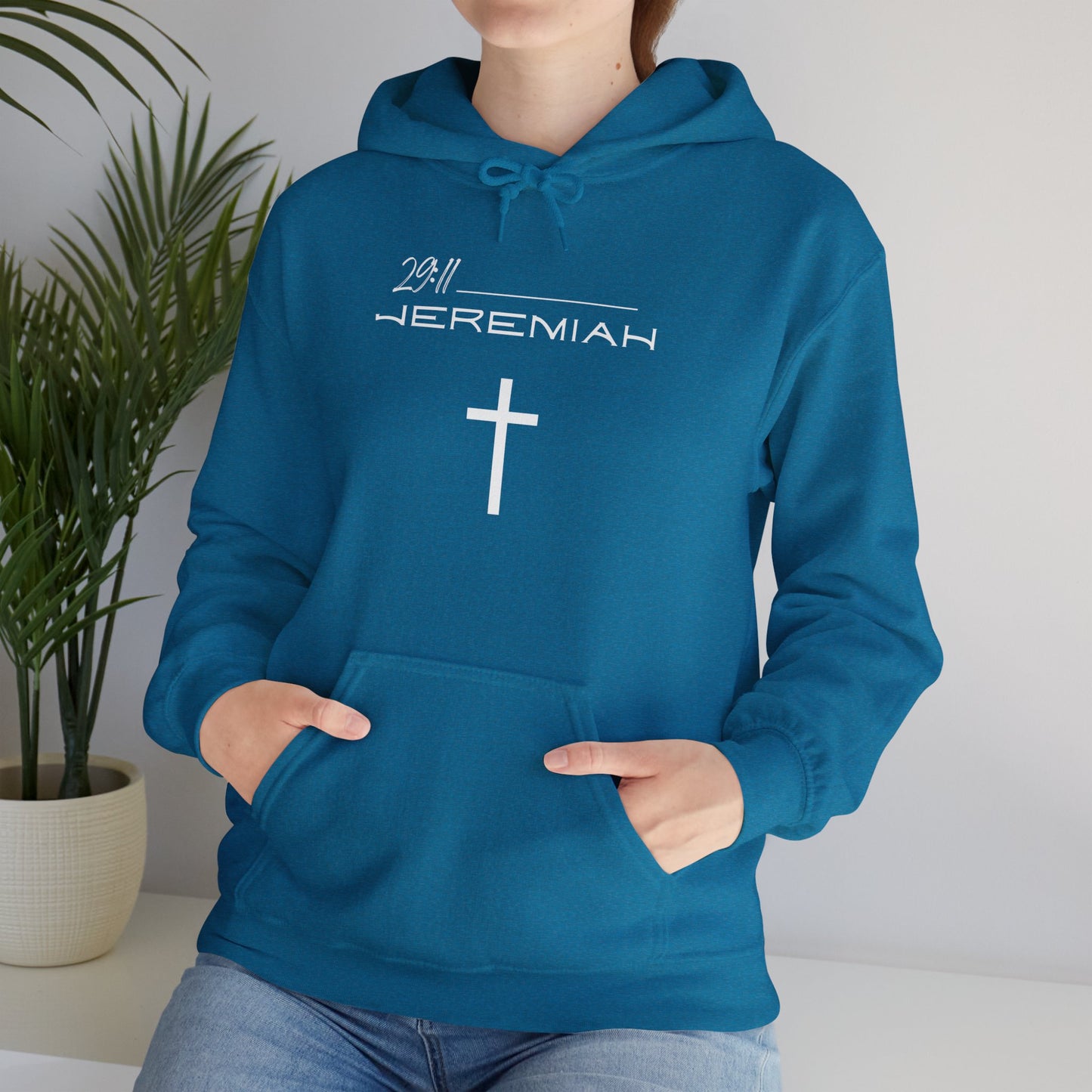 Jeremiah 29:11 w/ Full Scripture On Back Unisex Heavy Blend™ Hooded Sweatshirt