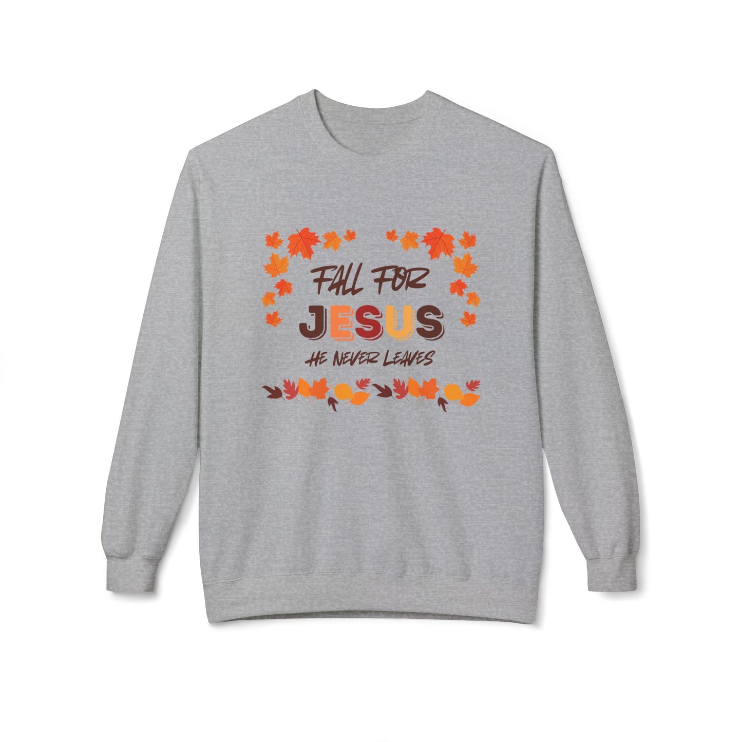 Fall For Jesus Harvest Unisex Midweight Softstyle Fleece Crewneck Sweatshirt