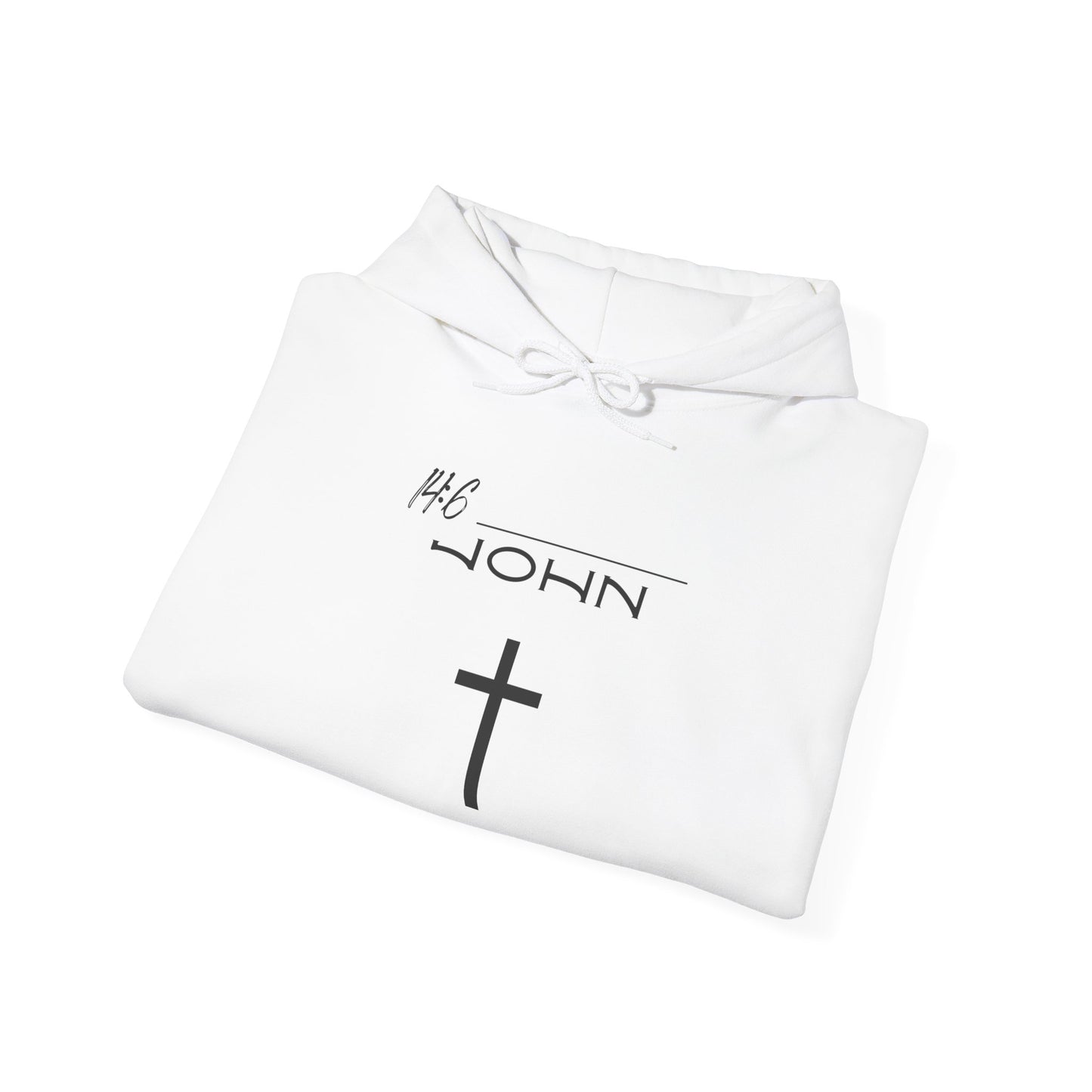 John 14:6 w/ Full Scripture On Back Unisex Heavy Blend™ Hooded Sweatshirt