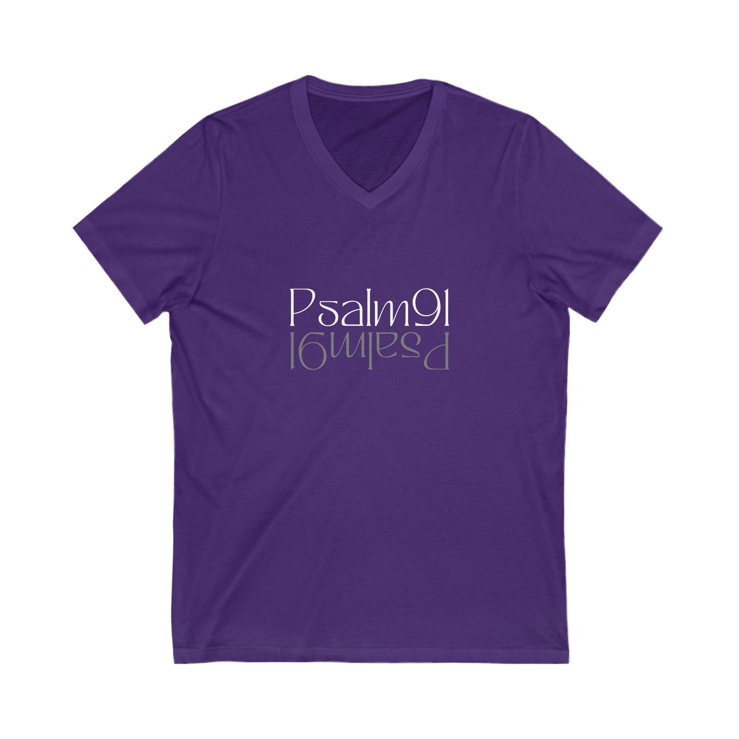 Psalm V Neck 91 Unisex Jersey Short Sleeve V-Neck Tee