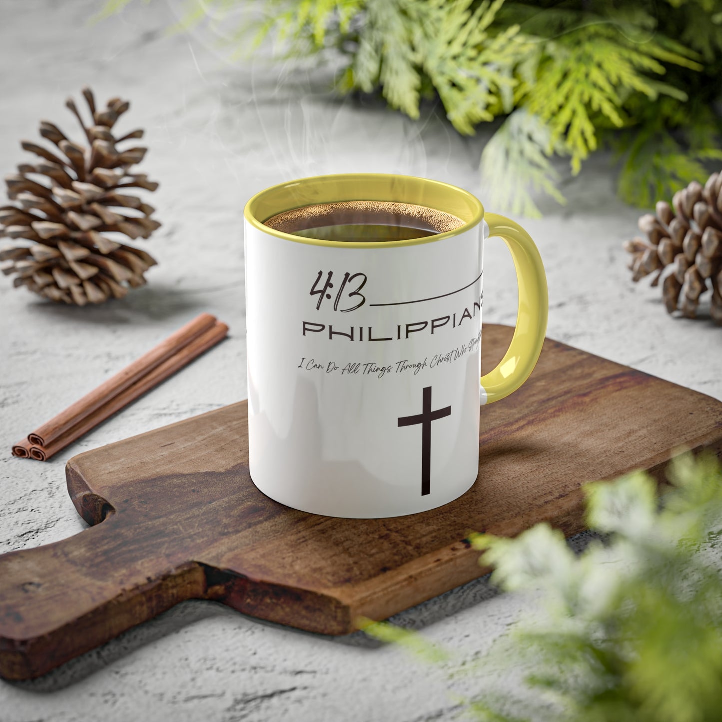 Philippians 4:13 Colorful Mugs, 11oz