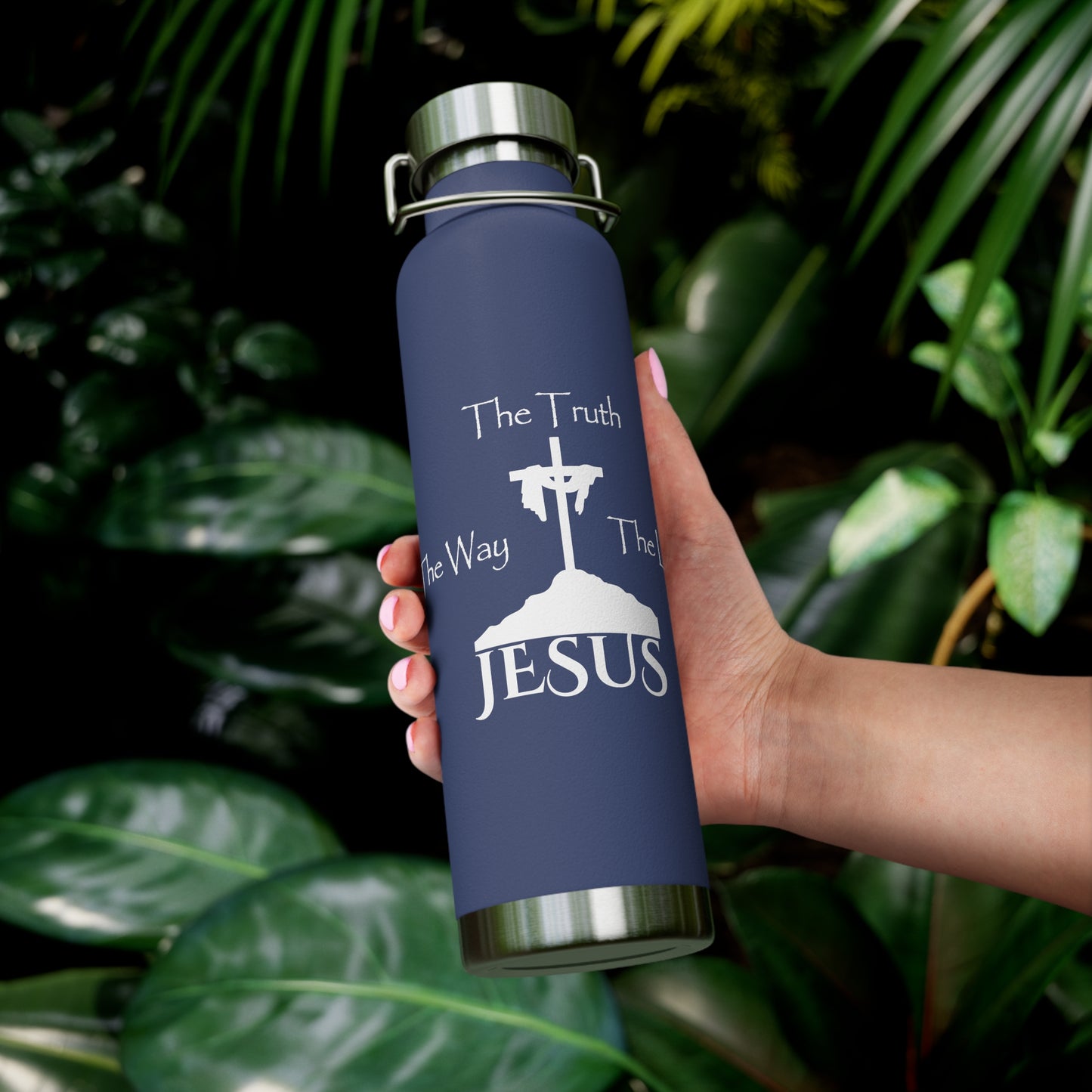 Jesus The Way The Truth The Life Copper Vacuum Insulated Bottle, 22oz