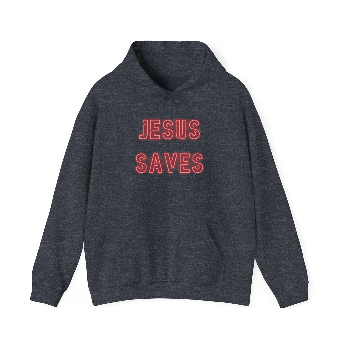 Jesus Saves Neon Signage Unisex Heavy Blend™ Hooded Sweatshirt