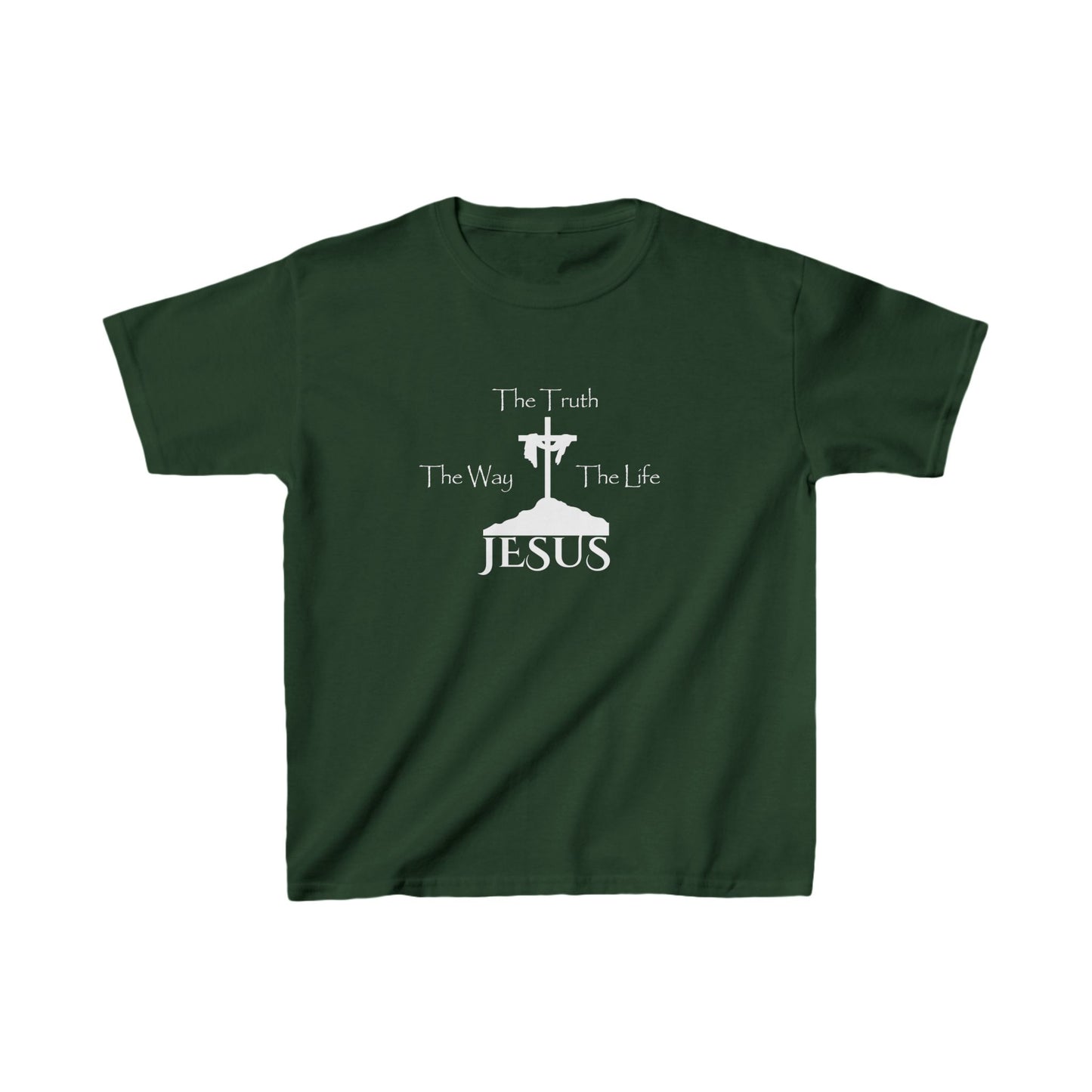 Jesus The Way The Truth The Life Kids Heavy Cotton™ Tee