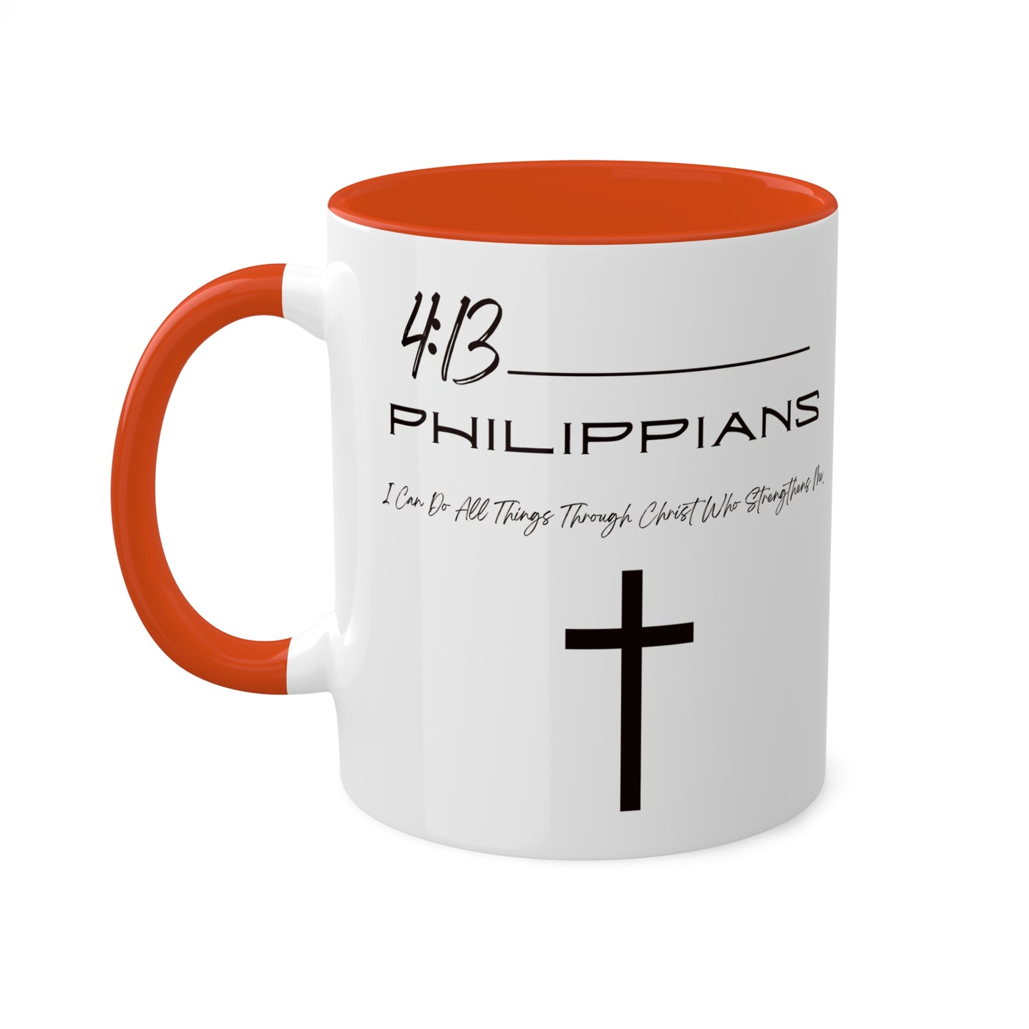 Philippians 4:13 Colorful Mugs, 11oz