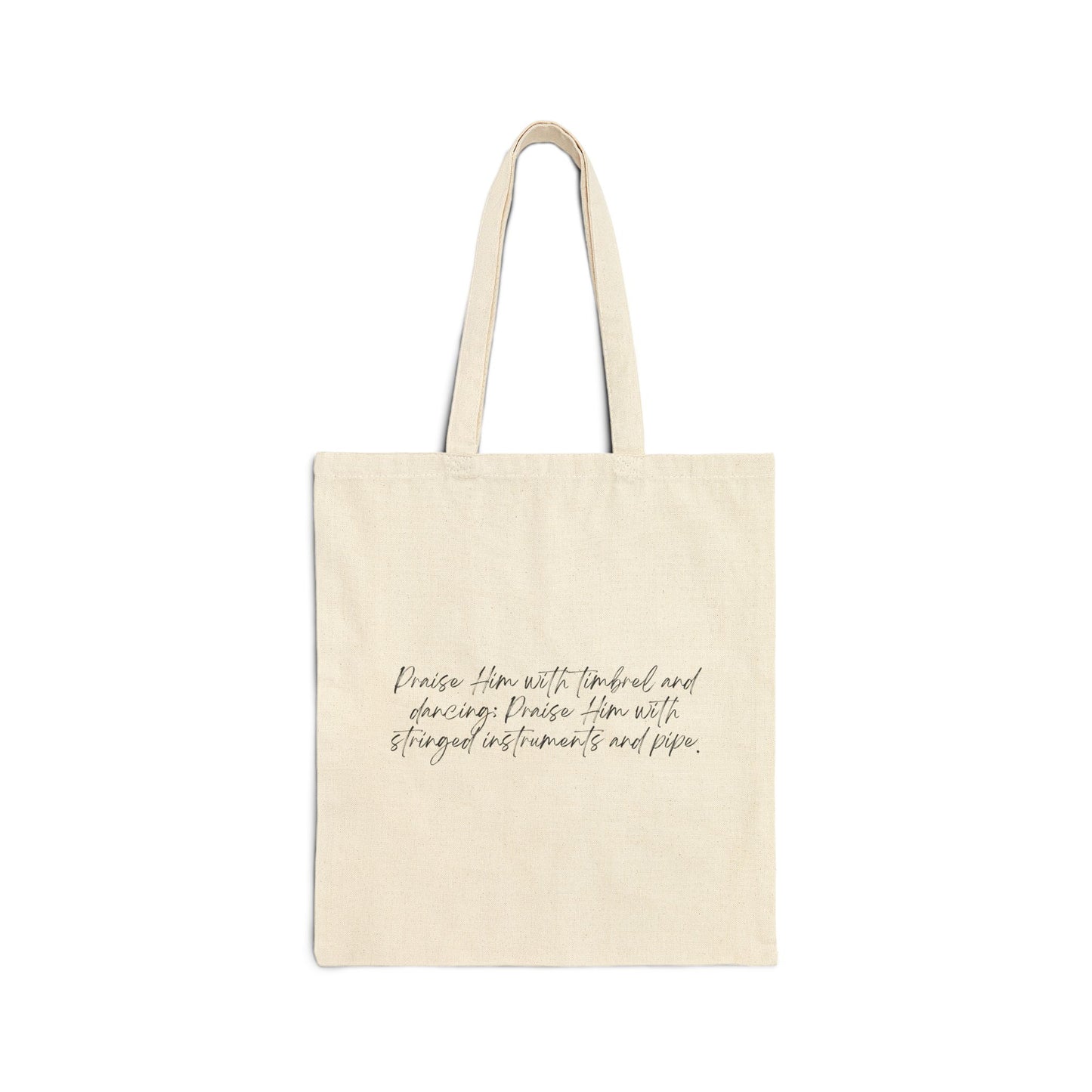 In Jesus Name I Play w/ Psalm 150:4 Cotton Canvas Tote Bag