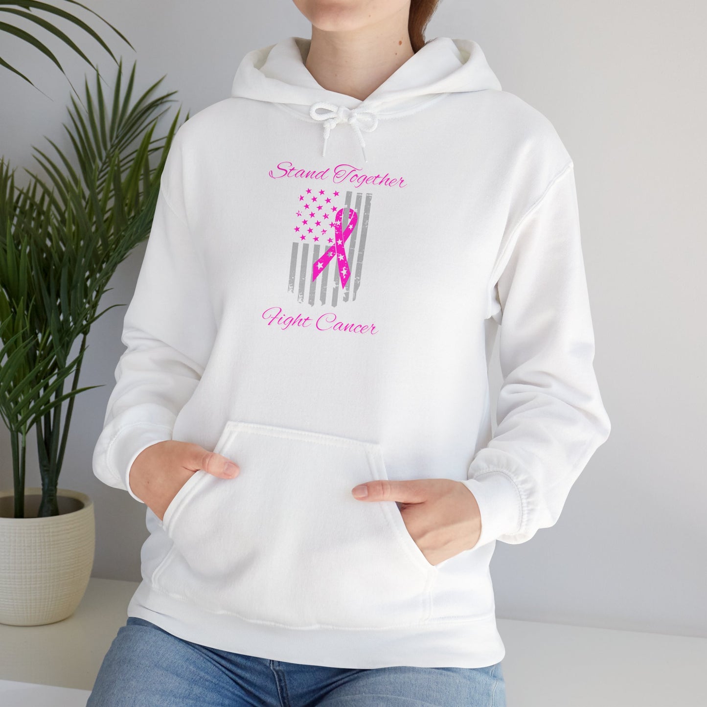 Stand Together Fight Breast Cancer Unisex Heavy Blend™ Hooded Sweatshirt